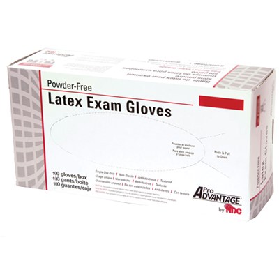 LATEX PWDR-FREE EXAM GLOVES MED