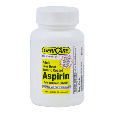 ASPIRIN ENTERIC COATED 81MG 100/BT