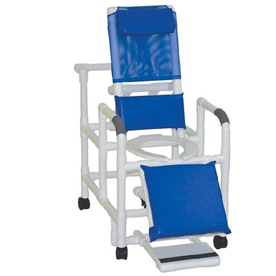 SHOWER CHAIR RECLINING W/ FT REST EA