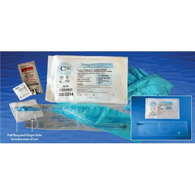 CATHETER CLOSED SYSTEM COUDE 14FR