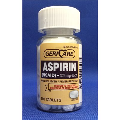 ASPIRIN TAB 5GR WHITE 100'S