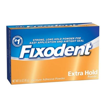 DENTURE POWDER FIXODENT X-HOLD 1.6 OZ