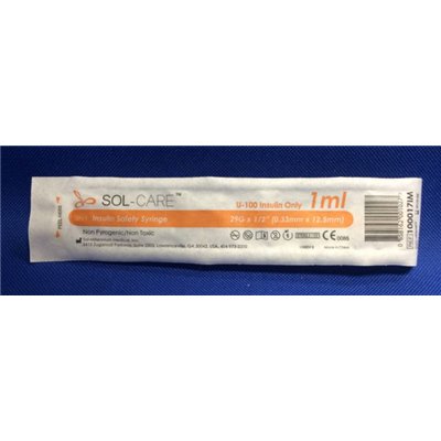 SYRINGE SAFETY IS INS 1CC 29G .5IN 100
