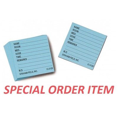 MED CARD FOR 6601 TRAY BL 1.5X1.75 500/B