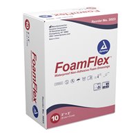 FOAM WTRPRF NON-ADH FOAMFLEX 2X2 10/BX