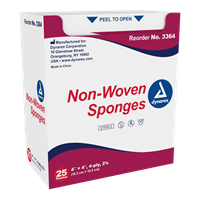 SPONGE NON-WOVEN ST 2'S 4X4 4PLY 25/BX