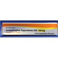 APAP SUPPOSITORIES 10GR 12/BX 650MG